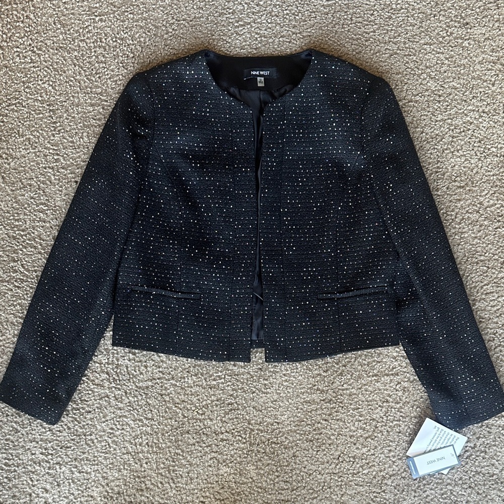 Nine West Textured Black Blazer